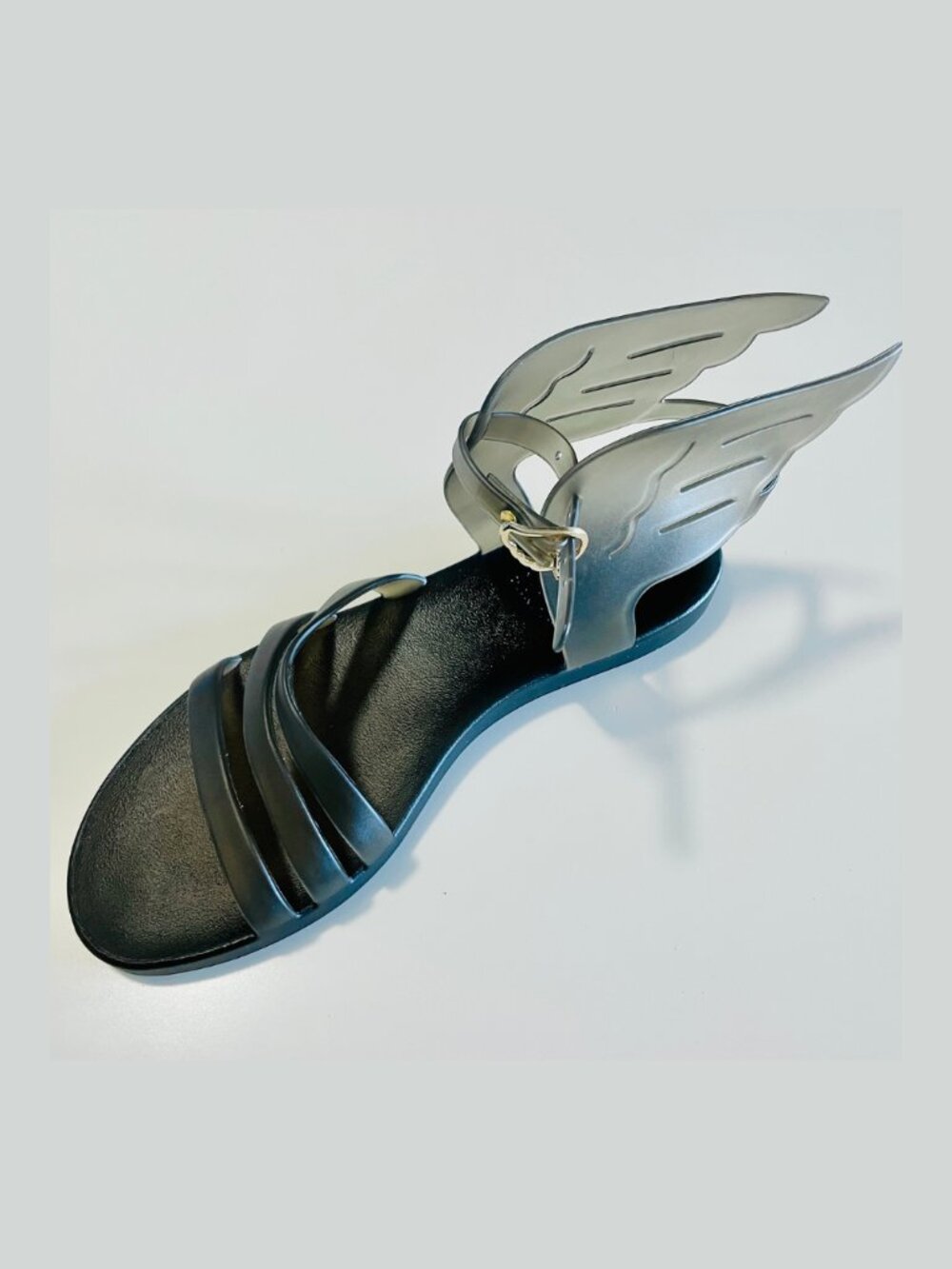*NEW IN BOX* Ancient Greek Sandals 'Ikaria' Jelly Sandals in Clear Grey